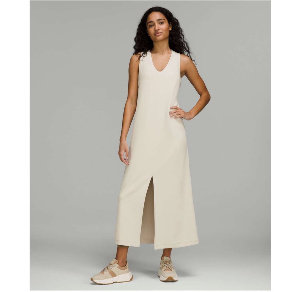 Lululemon Ease of it All V-Neck Midi Dress - White Opal